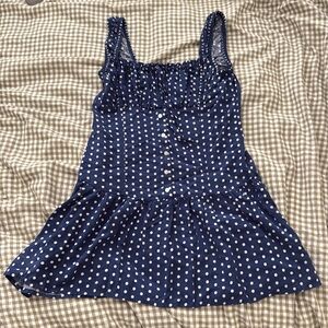 Frankie's Bikinis Navy Polka Dot Mini Dress